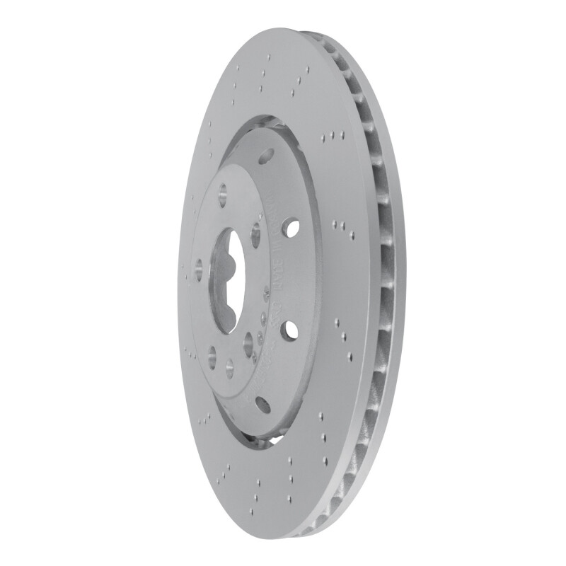 Audi RS4 Brake Rotor (1) - Left Rear - R1 Concepts - Drilled Carbon Alloy GeoMET - `07-`08